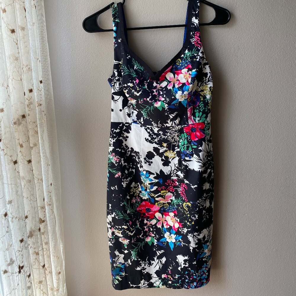 Anthropologie Leifnotes, floral dress XS, Size 0